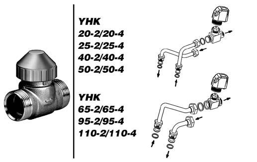 20/25/40/50-4 Auxiliary 65/95/110-4 2 way valves 3 way valves vs pmax m 3 /h kpa * 2,8 5,2 2,8 50 60 50 Valve ** connection 3/4" vs pmax m 3 /h kpa *