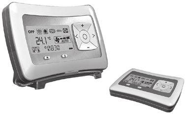 Main components Free includes 3 main components: A remote control which features a button panel and LCD display and can be wall-mounted or positioned on a dedicated table support.