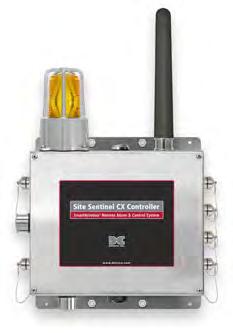 The CX wirelessly transmits the data from up to 4 wired CX gas detectors back to the CXT. Features include 1.5 mile (2.4 km) line-of-site, optional audible & visual alarms, and solar power option.