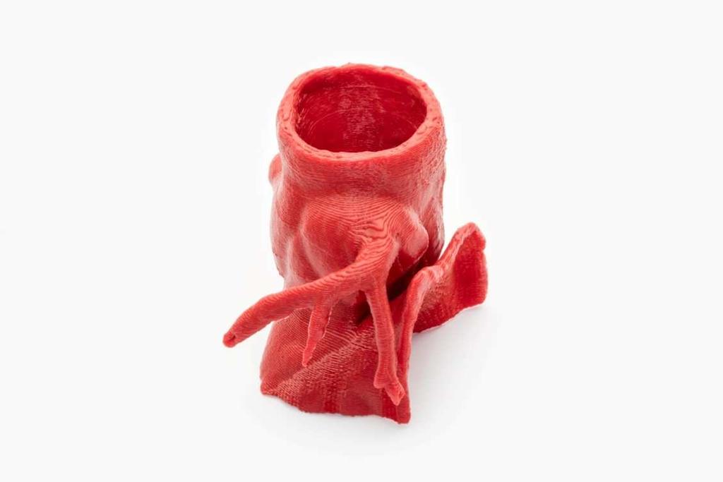 September 18, 2018 Press Release No. 30 Page 5 of 6 Anatomical model of an aortic valve printed with silicone rubber.