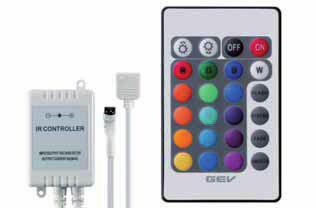multicoloured Choice of colours and programs, easy installation Required system parts: - LED light strip system LTL - 2 m multicoloured and power supply 12 V/3 A LTL GEV System part for LED light