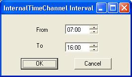 In the "Cursor Time" area (down to the right) is the actual cursor time displayed. Move the cursor in the day field. In the "Cursor Time" area will the corresponding time be displayed.