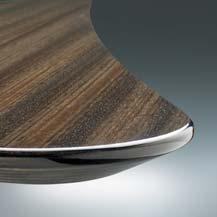 real-wood veneer and slanted edge.