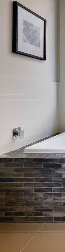 INCLUDED IN YOUR BATHROOM INCLUDED: BATHROOM BLISS CAESARSTONE BENCHTOP Set the mood of opulence with your choice from an extensive range of over 15 Caesastone benchtop colours in 20mm thick stone.