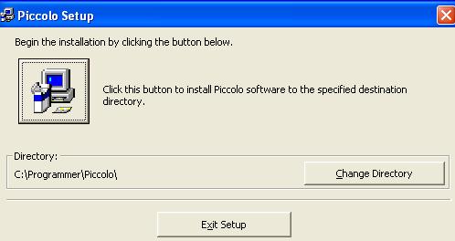 EXHIBIT 1 The PC-program is in the folder C:\Programmes\Piccolo The software must now be installed in the same folder: Windows suggests installing in