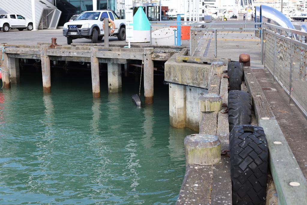 Materials such as capping beams, fendering, bollards and other wharf furniture that are consistent with those in the Outer Viaduct Harbour.