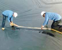 The tools used do not risk damaging the geomembrane. It does not require the use of electricity or special equipment.