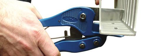 Locks into a slim,  Portable slotted cable duct cutter