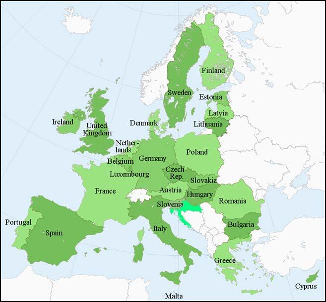 2. INTERREG EUROPE Eligible area - EU 28 - Norway -