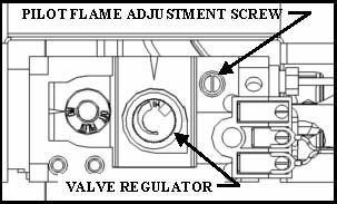 Note: Flame height will vary depending on the firing rate but flames should be burning in all of the areas seen in the illustration. PILOT FLAME ADJUSTMENT The pilot flow is factory set to maximum.