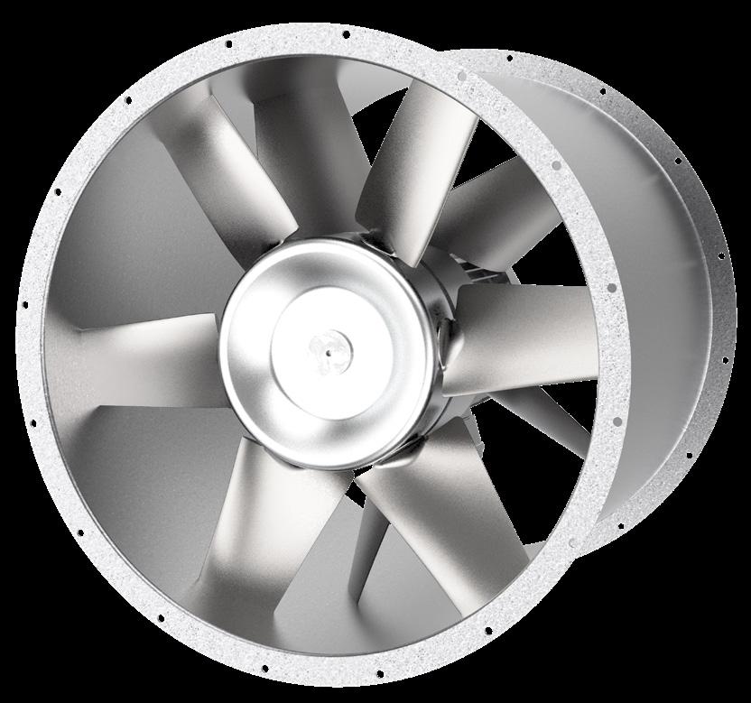 AXIAL FLOW FANS NOVAX ACW The NovAx ACW fans are compact and heavy duty axial flow fans designed for transport of air in maritime environments.