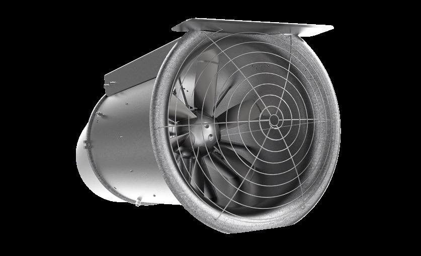 Two-speed motors are standard in all jet fans.