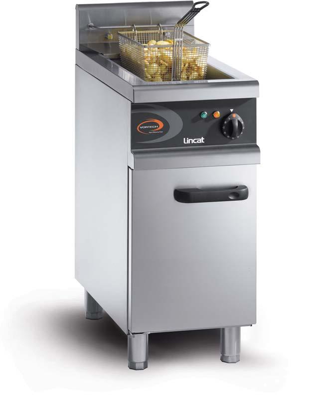 Vortech High-Efficiency Gas Fryers OG7115N/P OG7115/F/N/P High-Efficiency Gas Fryers 97% energy efficiency and lower running costs from advanced design - Metallic alloy mesh pre-mix