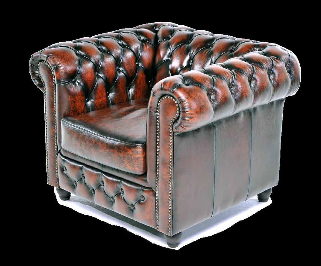 Chesterfield Brown Two Sitter - Quality Genuine