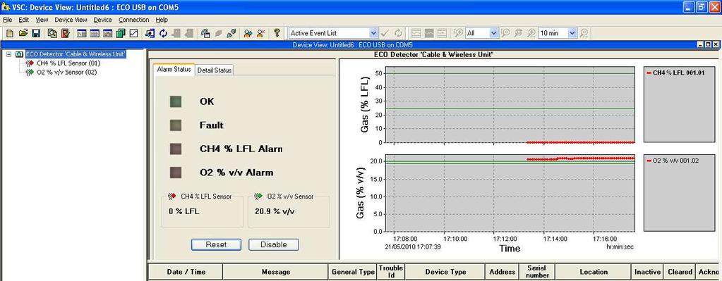 Product Guide VESDA ECO Detector by Xtralis Xtralis VSC now connects to the attached ECO detectors. The main window will update and show the Device View.