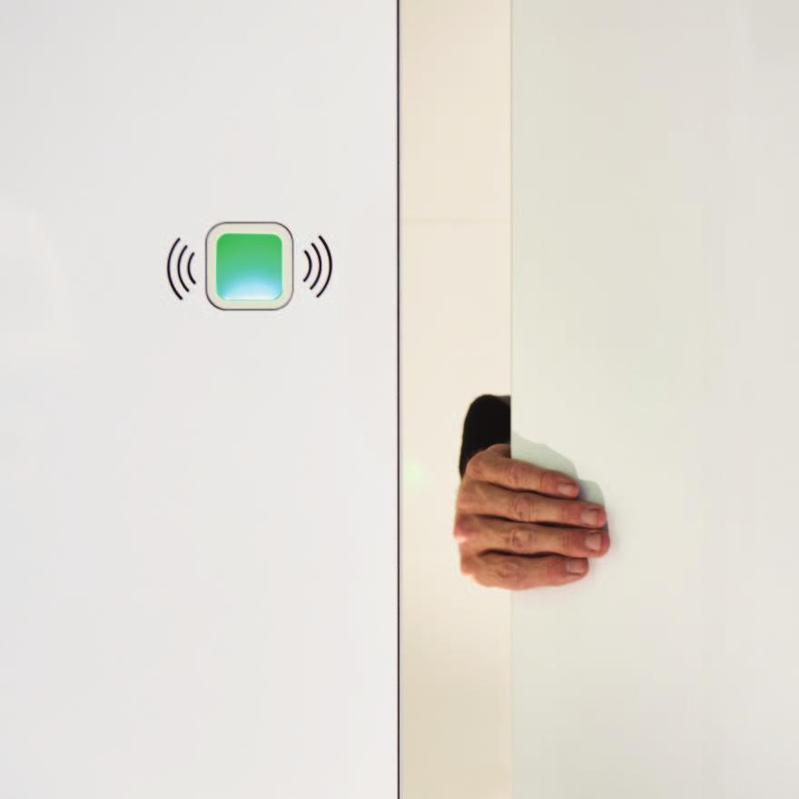 (2) Patented safety One of the innovative features of the Look&Wave smart concept is the door's safety device.