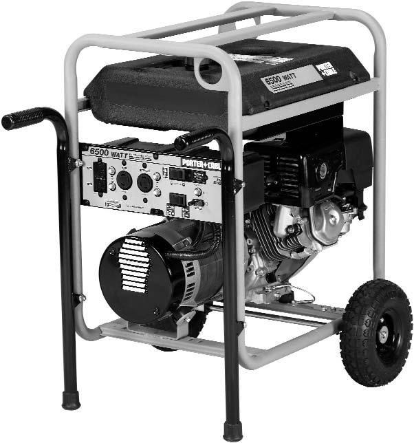 Instruction manual Model H650CS ESPAÑOL: PÁGINA 25 FRANÇAIS: PAGE 49 Generator Shown with optional portability kit To learn more about Porter-Cable visit our website at: http://www.porter-cable.