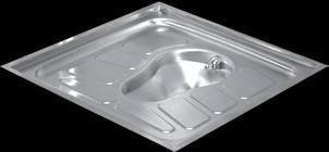 WC Pans, Squat Pans, Urinals & Showers wc pans, squat PANS, urinals & SHOWERS Squat Pans 700 90 430 180 Franke Model 700x700mm OR 740x740mm... (please specify) Squat Pan.