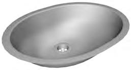 WASH HAND BASINS 404 360 - Grade 304 (18/10) polished Stainless Steel, 1,2mm gauge - Basin one pieced pressed - Hygienic and vandal resistant - The basin is designed for under mounting installations