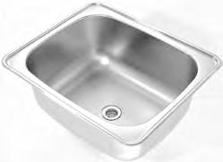 - Grade 304 (18/10) Stainless Steel, 0,9mm gauge - Inset type for fitting to worktop - One piece pressed bowl 43 litres 600 525 DLT Luxtub 600x500x257 318650 * waste fitting not included 500 425 257