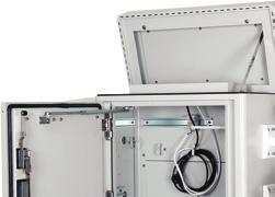 Movable UPS Shelf: The wheeled and movable structure of UPS shelf allows to read the front panel of the device. It can be pushed back after the control process ends.
