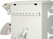 The filtered panels allows ambient cold&fresh air to get in to the cabinet and reduces the internal heat naturally.