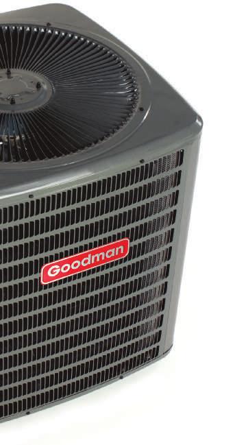 IMPRESSIVE FEATURES AND BENEFITS: GOODMAN BRAND GSX13 R-410A ENERGY-EFFICIENT AIR CONDITIONER Chlorine-free R-410A refrigerant An energy-efficient compressor A factory-installed in-line filter drier