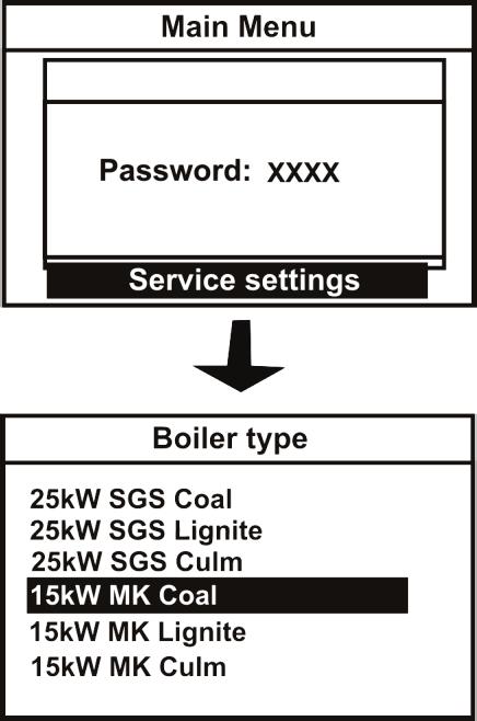 22 Regulator setup by boiler manufacturer. CAUTION: THE FUZZY LOGIC PROGRAM IS SELECTED INDIVIDUALLY TO THE GIVEN BOILER STRUCTURE.