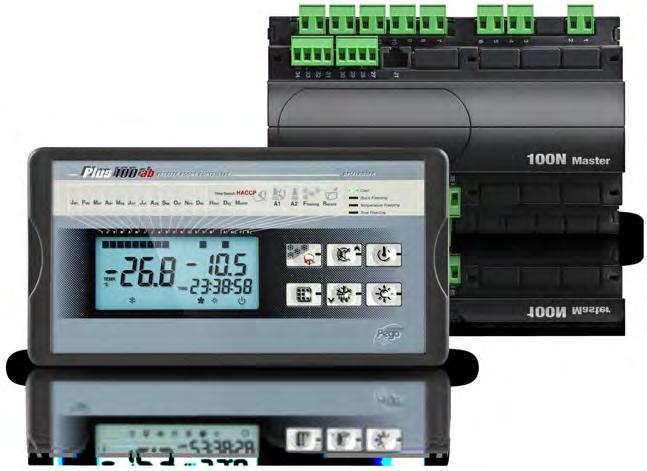 PLUS100 AB Electronic control unit for the management of quick-refrigeration systems and deep freezers.