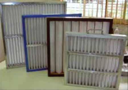 Particulate type Pre-filters Synthetic media Fiberglass media Pleated panel type All types of panel type and pleated type filters are available in