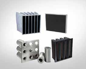 GAS PHASE/CHEMICAL AIR FILTRATION EQUIPMENT, MEDIA AND MODULES CHEMICAL AIR FILTER/GAS PHASE: A range of Gas Phase/Chemical Air Filters are