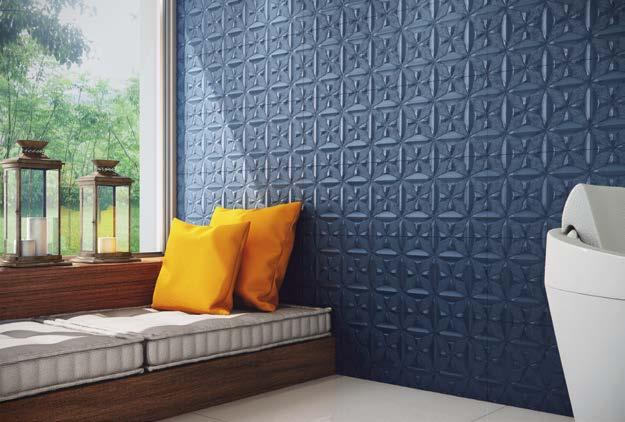 WALL COLOR Wall tile Pared Reliefs in modern shades, full of personality that provide visual unit to highlighted walls.