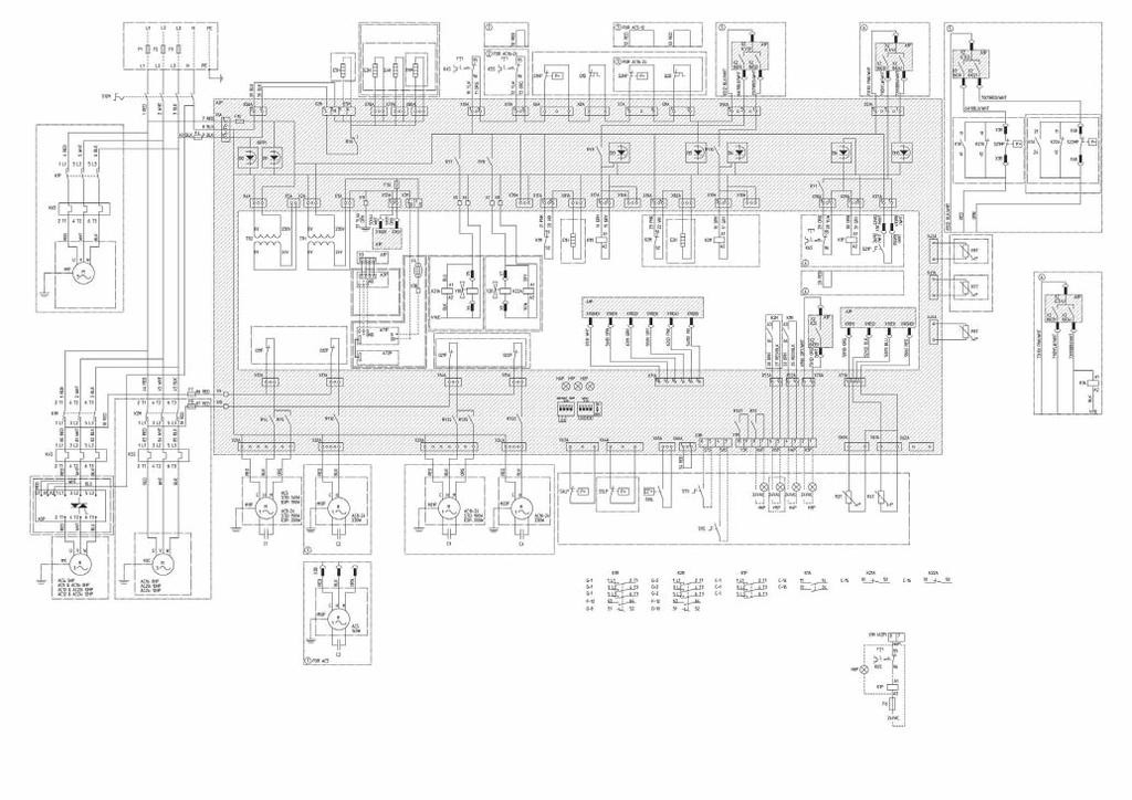 Single Unit Air cooled chiller EUWY-KBZW 8 Wiring diagrams 8 - Wiring Diagrams - Three Phase EUWA-KBZW / EUWY-KBZW 3N~50Hz 400V Option: OP0 For AC5- For AC5- For cooling only For cooling only For