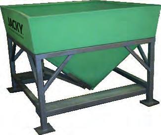 product from bulk bags or conveyor lines into secondary containment areas.