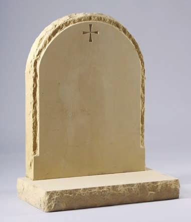 CH25 Mervyn Grey Granite. Natural rock pitched edges give a rustic look to this memorial.