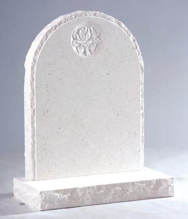 A peon top headstone with a hand carved rose and cross design. CH38 Nabresina.