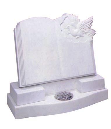 A raised cross and Peace gives this headstone a style of its own. The base has a centre hole for a MH09 Marble.