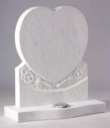 MH23 Marble. Ogee shape headstone.