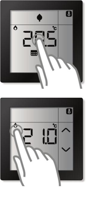 2.5 Basic Operating Instructions 2.5.1 Show Current Room Temperature The default screen on the display shows the current temperature.