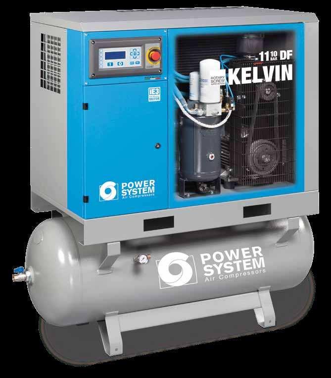 The complete compressed air station: Rotary Screw Compressor, Dryer, Air Receiver, Dust Pre-Filter,
