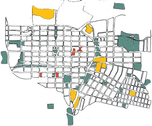 Church Square and Pretorius Square can be seen as successful public places with sufficient shaded green areas between the paved paths, to ensure adequate public