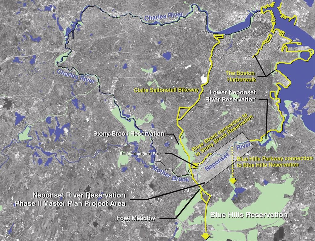 The DCR Neponset River Reservation Regional Connections Lower Neponset River Reservation Phase I Upper Neponset River Reservation Phase II Upper Neponset