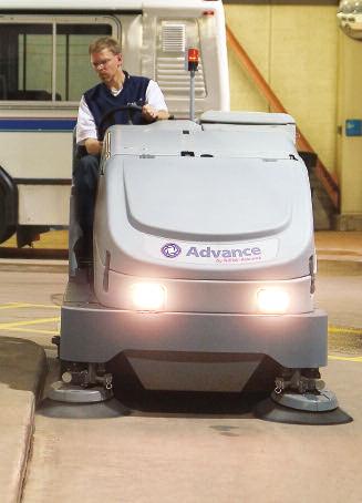 Sweeper Scrubbers Advance Automatic Sweeper Scrubbers Drive Innovation The Advance line of sweeper scrubbers offers an industrial strength solution with unequalled power and maneuverability.