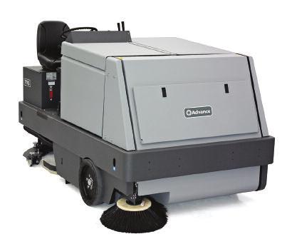 The Advance Captor is an all-terrain cleaning machine that functions equally well as a stand alone sweeper, a stand alone scrubber, or a high productivity combination sweeper-scrubber.