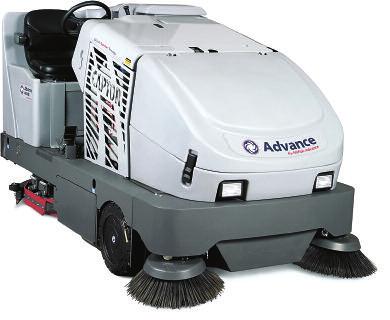 Advance Captor Offers Best in Class Productivity The Advance Captor Rider Sweeper-Scrubber line is without rival in value and productivity for sweeper scrubbers in its size class.