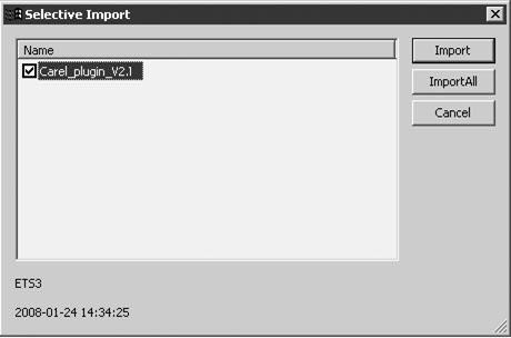 EN Select Import all - Using Files "Open/Manage projects