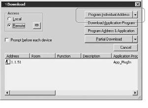 5.5.2 Assigning the physical address The physical address of the CAREL KNX card is assigned using the standard procedure.