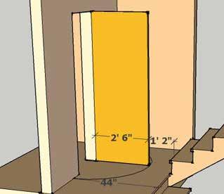 .3 FLOOR LEVEL Floor on both sides of the door must be level