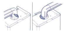 4.7.2 AIR GUIDE An air guide is supplied with the appliance for use with right and left hand side outlet horizontal flues see Figure 24.