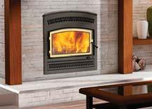 FP10 Lafayette - High efficiency wood burning fireplace with brushed nickel plated crown style faceplate and brushed nickel plated door overlay Firebo volume of 2.5 cu. ft.